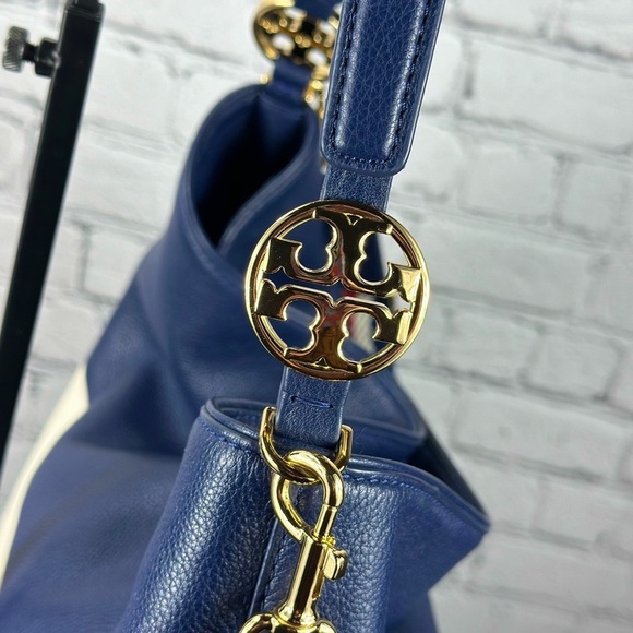 Tory Burch Duet Striped Hobo, Royal Navy, Cherry Apple, New Ivory - Picture 10 of 13